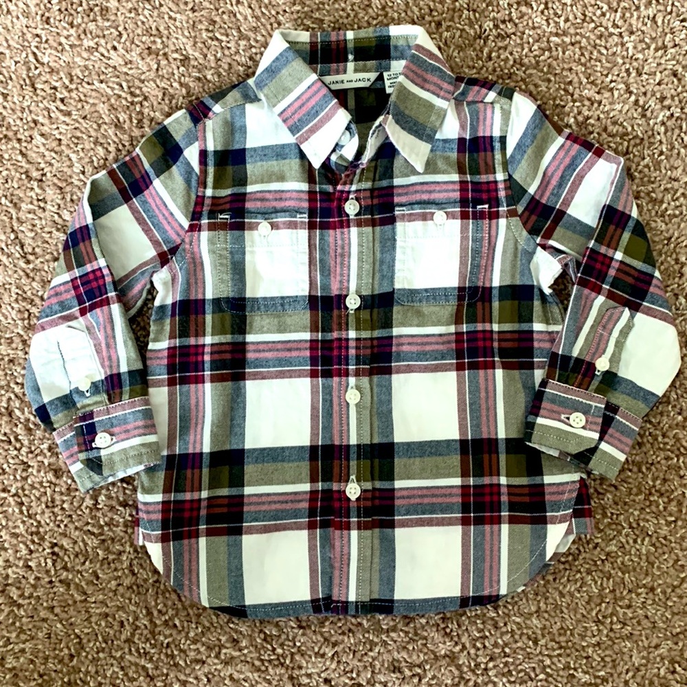 EUC Janie & Jack Dress Shirt Sz 12-18 mo